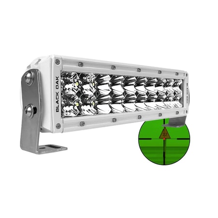 Black Oak Led Black Oak Pro Series 3.0 10in 850nm Infrared Marine LED Double Row Light Bar - Combo Optics-White H 10MIR-850